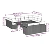 Image de Salon de jardin modulable resine tressee gris 14 pieces x 65.5 x 69