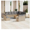 Image de Salon de jardin modulable GENERIQUE resine tressee beige 13 pieces 62 x 62 x 69 cm 12 personnes