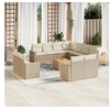 Image de Salon de Jardin avec Coussins 12 pcs, Canapés de Terrasse, Ensemble de Meubles de Patio, Mobilier d'Extérieur, Beige 3224385
