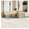 Image de Salon de jardin modulable resine tressee 10 personnes beige 62 x 62 x 69 cm 11 pieces