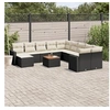Image de Salon de jardin modulable resine tressee 12 pieces 11 personnes 62 x 65.5 x 69 cm noir