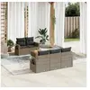 Image de Salon de jardin modulable gris resine tressee 6 pieces 62 x 55 x 69 cm