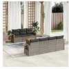 Image de Salon de jardin modulable resine tressee gris 8 pieces 62 x 55 x 69 7 personnes