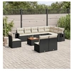 Image de Salon de Jardin avec Coussins 11 pcs, Canapés de Terrasse, Ensemble de Meubles de Patio, Mobilier d'Extérieur, Noir 3224614