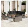 Image de Salon de Jardin avec Coussins 12 pcs, Canapés de Terrasse, Ensemble de Meubles de Patio, Mobilier d'Extérieur, Gris 3224625