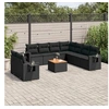 Image de Salon de jardin modulable 10 pieces resine tressee 9 personnes 62 x 62 x 69 cm noir