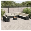 Image de Salon de jardin modulable noir resine tressee 1 personnes 62 x 62 x 69 cm 12 pieces