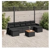 Image de Salon de jardin modulable noir 8 pieces resine tressee 62 x 55 x 69 cm