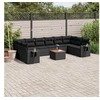 Image de Salon de Jardin avec Coussins 11 pcs, Canapés de Terrasse, Ensemble de Meubles de Patio, Mobilier d'Extérieur, Noir 3224732