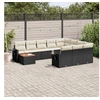 Image de Salon de Jardin avec Coussins 11 pcs, Canapés de Terrasse, Ensemble de Meubles de Patio, Mobilier d'Extérieur, Noir 3224747