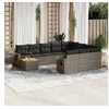 Image de Salon de Jardin avec Coussins 11 pcs, Canapés de Terrasse, Ensemble de Meubles de Patio, Mobilier d'Extérieur, Gris 3224751