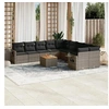 Image de Salon de jardin modulable resine tressee gris 11 pieces x 62 x 69 10 personnes