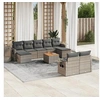 Image de Salon de Jardin avec Coussins 10 pcs, Canapés de Terrasse, Ensemble de Meubles de Patio, Mobilier d'Extérieur, Gris 3224779