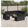 Image de Salon de jardin modulable GENERIQUE noir 12 personnes resine tressee 62 x 62 x 69 cm 13 pieces