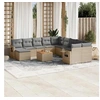 Image de Salon de Jardin avec Coussins 12 pcs, Canapés de Terrasse, Ensemble de Meubles de Patio, Mobilier d'Extérieur, Beige 3224862