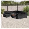 Image de Salon de Jardin avec Coussins 13 pcs, Canapés de Terrasse, Ensemble de Meubles de Patio, Mobilier d'Extérieur, Noir 3224865