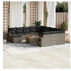 Image de Salon de jardin modulable resine tressee gris 13 pieces 62 x 62 x 69 cm 12 personnes