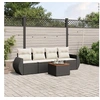 Image de Salon de Jardin avec Coussins 5 pcs, Canapés de Terrasse, Ensemble de Meubles de Patio, Mobilier d'Extérieur, Noir 3224880