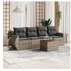 Image de Salon de jardin modulable resine tressee gris 5 pieces x 70 x 69 4 personnes