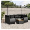 Image de Salon de Jardin avec Coussins 7 pcs, Canapés de Terrasse, Ensemble de Meubles de Patio, Mobilier d'Extérieur, Noir 3224900
