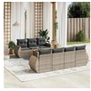 Image de Salon de jardin modulable resine tressee gris 8 pieces x 70 x 69 7 personnes
