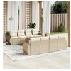 Image de Salon de jardin modulable rotin beige 9 pieces x 70 x 69 8 personnes