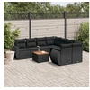 Image de Salon de Jardin avec Coussins 9 pcs, Canapés de Terrasse, Ensemble de Meubles de Patio, Mobilier d'Extérieur, Noir 3224928