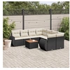 Image de Salon de Jardin avec Coussins 9 pcs, Canapés de Terrasse, Ensemble de Meubles de Patio, Mobilier d'Extérieur, Noir 3224929