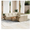 Image de Salon de jardin modulable resine tressee beige 9 pieces x 70 x 69 8 personnes