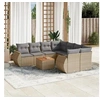 Image de Salon de Jardin avec Coussins 9 pcs, Canapés de Terrasse, Ensemble de Meubles de Patio, Mobilier d'Extérieur, Beige 3224932