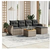 Image de Salon de jardin modulable rotin gris 6 pieces x 71 x 69 5 personnes
