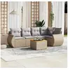 Image de Salon de Jardin avec Coussins 6 pcs, Canapés de Terrasse, Ensemble de Meubles de Patio, Mobilier d'Extérieur, Beige 3224995
