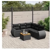 Image de Salon de jardin modulable rotin noir 6 pieces x 70 x 69 5 personnes