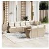 Image de Salon de jardin modulable rotin beige 9 pieces 62.0 x 62 x 69 8 personnes