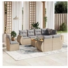 Image de Salon de Jardin avec Coussins 9 pcs, Canapés de Terrasse, Ensemble de Meubles de Patio, Mobilier d'Extérieur, Beige 3225100