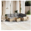 Image de Salon de Jardin avec Coussins 8 pcs, Canapés de Terrasse, Ensemble de Meubles de Patio, Mobilier d'Extérieur, Beige 3225121