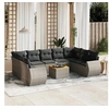 Image de Salon de jardin modulable resine tressee gris 10 pieces x 70 x 69 9 personnes