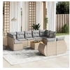 Image de 10 pieces 9 personnes rotin beige x 70 x 69 salon de jardin modulable