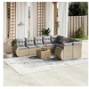 Image de Beige salon de jardin modulable 10 pieces resine tressee x 70 x 69 9 personnes