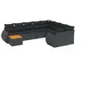 Image de Salon de jardin modulable resine tressee 9 personnes noir 62 x 62 x 69 cm 10 pieces