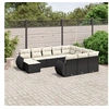 Image de Salon de Jardin avec Coussins 11 pcs, Sièges de Patio, Ensemble de Meubles, Mobilier de Terrasse Arrière-cour 3225188