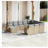 Image de Salon de jardin modulable resine tressee beige 11 pieces 62 x 62 x 69 cm 10 personnes