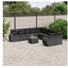 Image de Salon de jardin modulable resine tressee noir 11 pieces x 70 x 69 10 personnes