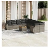 Image de Salon de jardin modulable resine tressee gris 11 pieces x 70 x 69 11 personnes