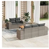 Image de Salon de jardin modulable resine tressee gris 6 pieces 62 x 55 x 69 5 personnes
