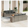 Image de Salon de jardin modulable resine tressee gris 7 pieces x 83 x 69 6 personnes