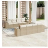 Image de Salon de jardin modulable resine tressee beige 9 pieces x 83 x 69 8 personnes