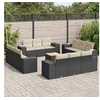 Image de Salon de jardin avec coussins 13 pcs noir résine tressée 3225377