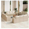 Image de Salon de jardin modulable rotin beige 13 pieces x 83 x 69 12 personnes