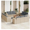 Image de Salon de jardin modulable rotin beige 13 pieces x 83 x 69 12 personnes